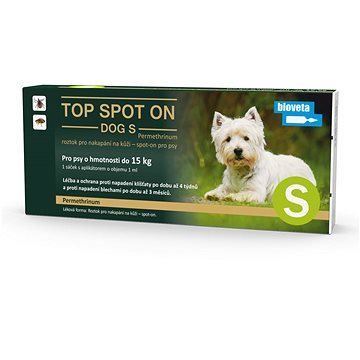 

Bioveta Top Spot-on pro psy do 15 kg 1 × 1 ml S
