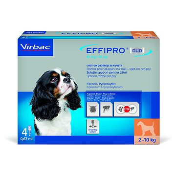 

Virbac Effipro Duo spot-on pro psy 2 - 10 kg S 4 × 0,67 ml