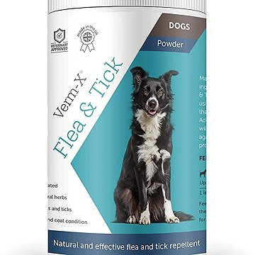 

Verm-X Přírodní prášek proti blechám a klíšťatům pro psy 70 g