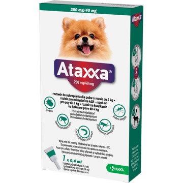 

Ataxxa Spot-on Dog S 200 mg/40 mg 1 × 0,4 ml