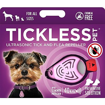 

TICKLESS® PET Ultrazvukový odpuzovač proti klíšťatům pro psy růžový