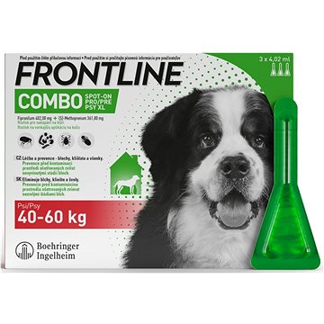 

Frontline Combo spot-on pro psy XL (40 - 60 kg) 3 × 4,02 ml