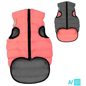 

AiryVest bunda pro psy korálová/šedá M 45