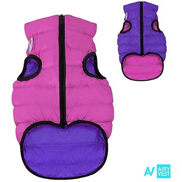 

AiryVest bunda pro psy růžová/fialová XS 22