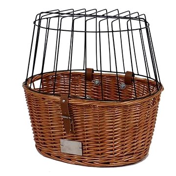 

DUVO+ Proutěný košík na kolo s polštářem 48 × 33 × 44 cm