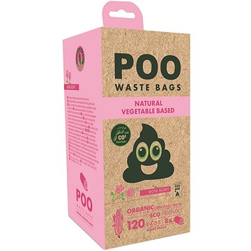 

M-Pets POO sáčky na exkrementy s vůní růže malé 120 ks