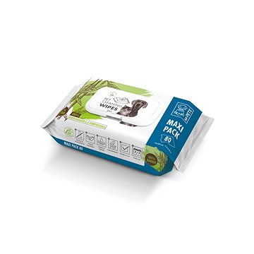 

M-Pets Čistící vlhčené ubrousky bambusové 20 x 15 cm 80 ks