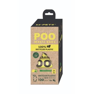 

M-Pets POO sáčky na exkrementy z recyklovaného plastu citronové 120 ks