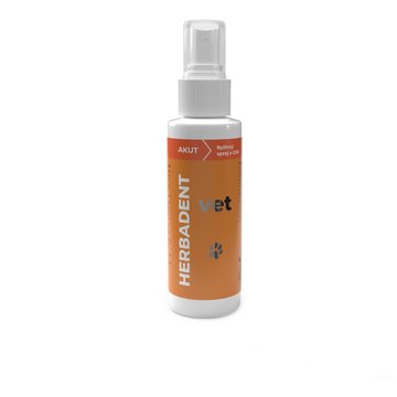 

HERBADENT Vet Akut Bylinný ústní sprej s chlorhexidinem pro psy a kočky 90 ml