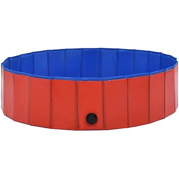 

Shumee Bazén skládací červený PVC 120 × 30 cm