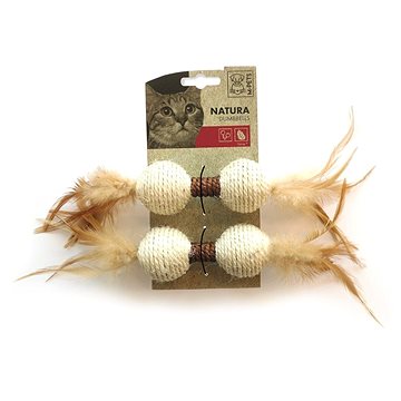 

M-Pets NATURA sisalové hračky s peřím 24 × 4,5 × 4,5 cm