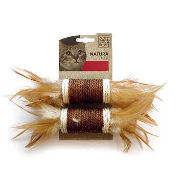 

M-Pets NATURA válečky s pírky 24 × 4,5 cm