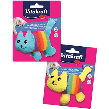 

Vitakraft Hračka plyšová kočička duhová