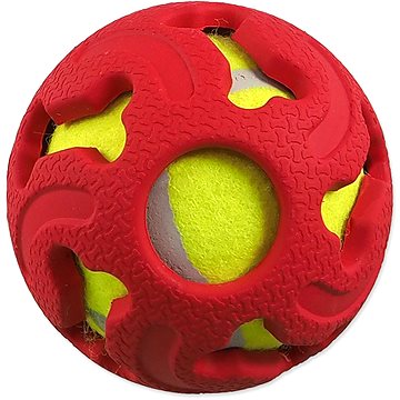

Míček Dog Fantasy gumový s tenisákem červený 7,5 cm
