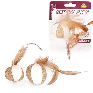 

Tommi Natural Only Míčky s peříčkem 4 cm