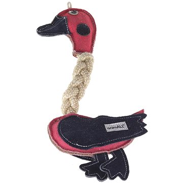 

animALL Hračka Kachna kůže s provazy barevná 31 cm