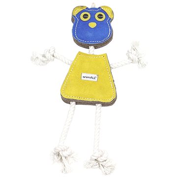 

animALL Hračka Medvěd velký kůže natural podložená plstí 35 × 22 cm