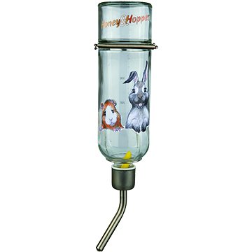 

Trixie Honey & Hopper s kovovým pítkem pro činčily a králíky 500 ml