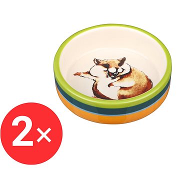 

Trixie Miska keramická s motivem křečka 80 ml/ 8 cm 2 ks