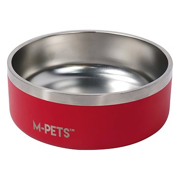 

M-Pets Eskimo miska s dvojitou nerez stěnou a protiskluzem červená 2 l