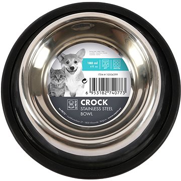 

M-Pets Crock NEW Miska nerezová s gumou XS 0,18 l