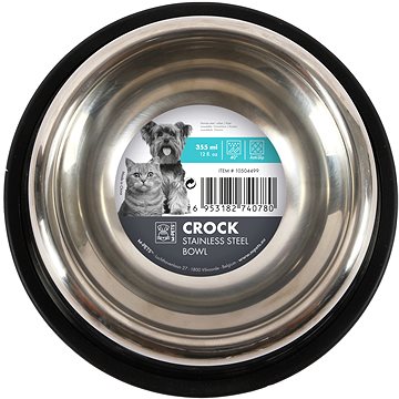 

M-Pets Crock NEW Miska nerezová s gumou S 0,355 l