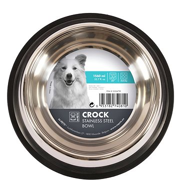 

M-Pets Crock NEW Miska nerezová s gumou XL 1,56 l