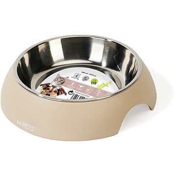 

M-Pets Eco bambusová miska 600 ml písková