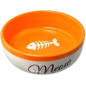 

Magic Cat Keramická miska bílá/oranžová Meow 170 ml