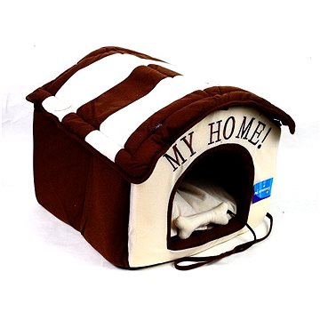 

Petproducts Domek My Home s hračkou béžovo hnědý 40 × 40 × 34 cm