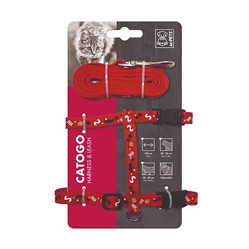 

M-Pets Catago postroj s vodítkem pro kočku - červený