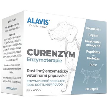 Alavis CURENZYM Enzymoterapie 80 kapslí - Doplněk stravy pro psy