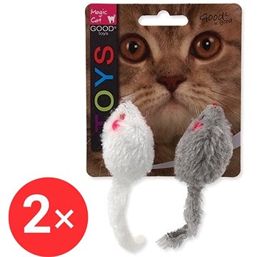 

MAGIC CAT hračka myšky chrastící s catnip 11 cm 2 × 2 ks