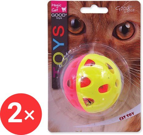 

MAGIC CAT hračka míček neon jumbo s rolničkou 6 cm 2 ks