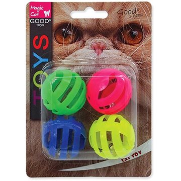 

MAGIC CAT hračka míček děrovaný plast se zvukem 3,75 cm 4 ks