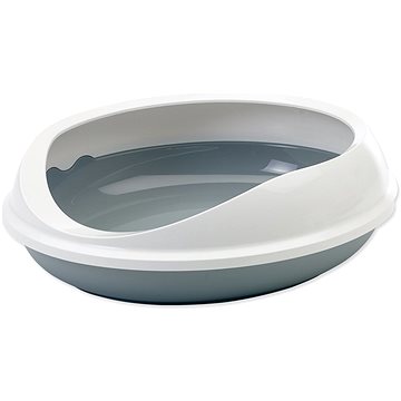 SAVIC toaleta Figaro 55 × 48,5 × 15,5 cm šedo-bílá - Kočičí toaleta