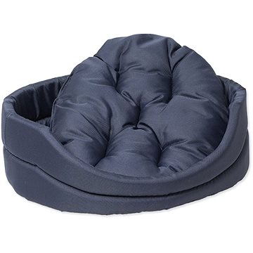 

DOG FANTASY pelech oval s polštářem 75 × 66 × 19 cm tmavě modrý