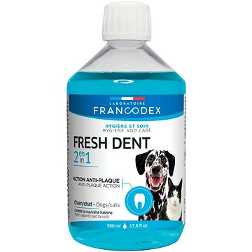 

Francodex Roztok Fresh Dent 2v1 pro psy a kočky 500 ml