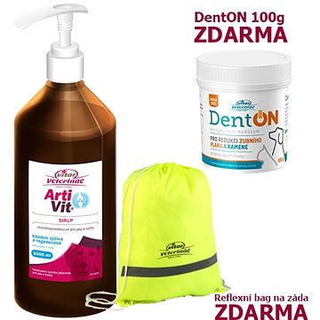 

Vitar Veterinae Artivit sirup 1000 ml + Zdarma DentOn 100 g + Bag