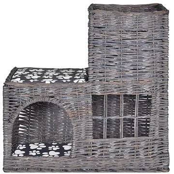 

Shumee Kočičí Škrabadlo Hrad z vrbového proutí s matrací 55 × 53 × 27 cm