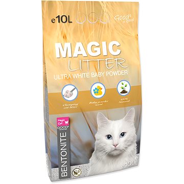 

MAGIC PEARLS Kočkolit ML Bentonite Ultra White Baby Powder 10 l