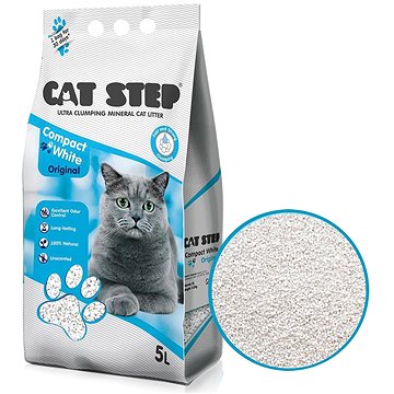 

Cat Step compact white original 5 l