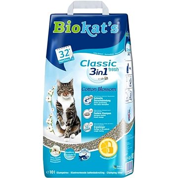 Podestýlka Biokat's Natural Cotton Blossom 10 kg - Stelivo pro kočky