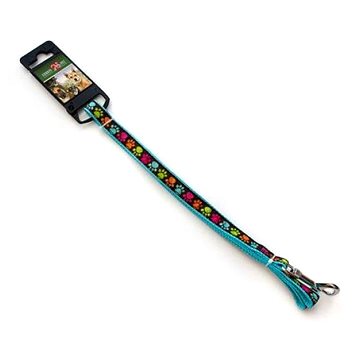 

Cobbys Pet Textilní vodítko s tlapkami modré 120 × 1,6cm