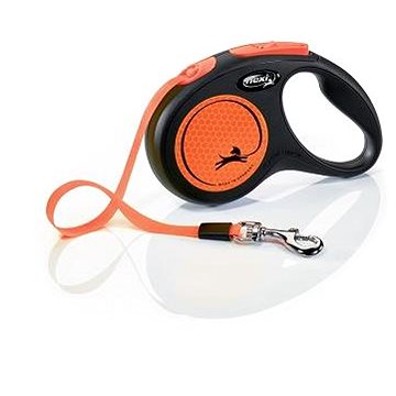 

Flexi New Neon S pásek 5 m/15 kg oranžové