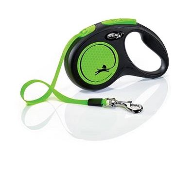 

Flexi New Neon S pásek 5 m/15 kg zelené