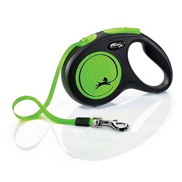

Flexi New Neon M pásek 5 m/25 kg zelené