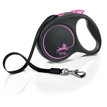 

Flexi Black Design L pásek 5 m/50 kg růžové