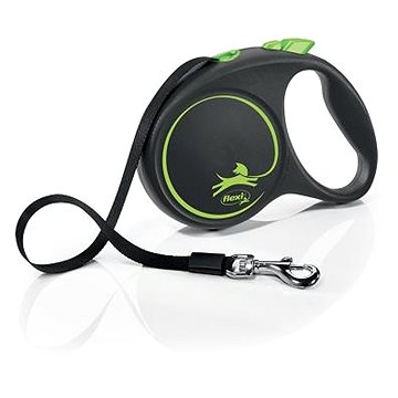 

Flexi Black Design L pásek 5 m/50 kg zelené