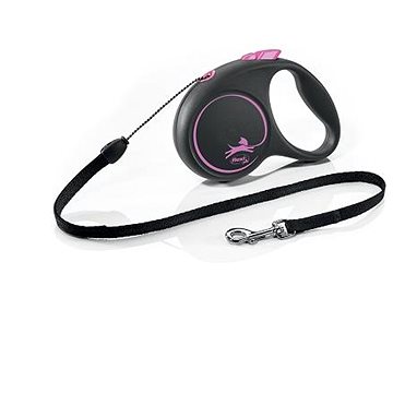 

Flexi Black Design S lanko 5 m/12 kg růžové